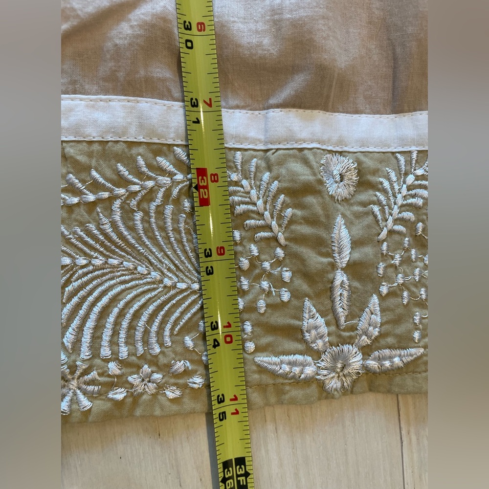 Embroidered Tan Slip Dress Size S - Picture 6 of 6